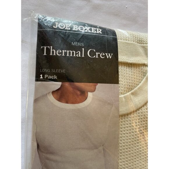 Joe Boxer Mens Thermal Crew Long Sleeve Shirt M 80% Cotton 20% Polyester Warm Ri - Picture 2 of 8